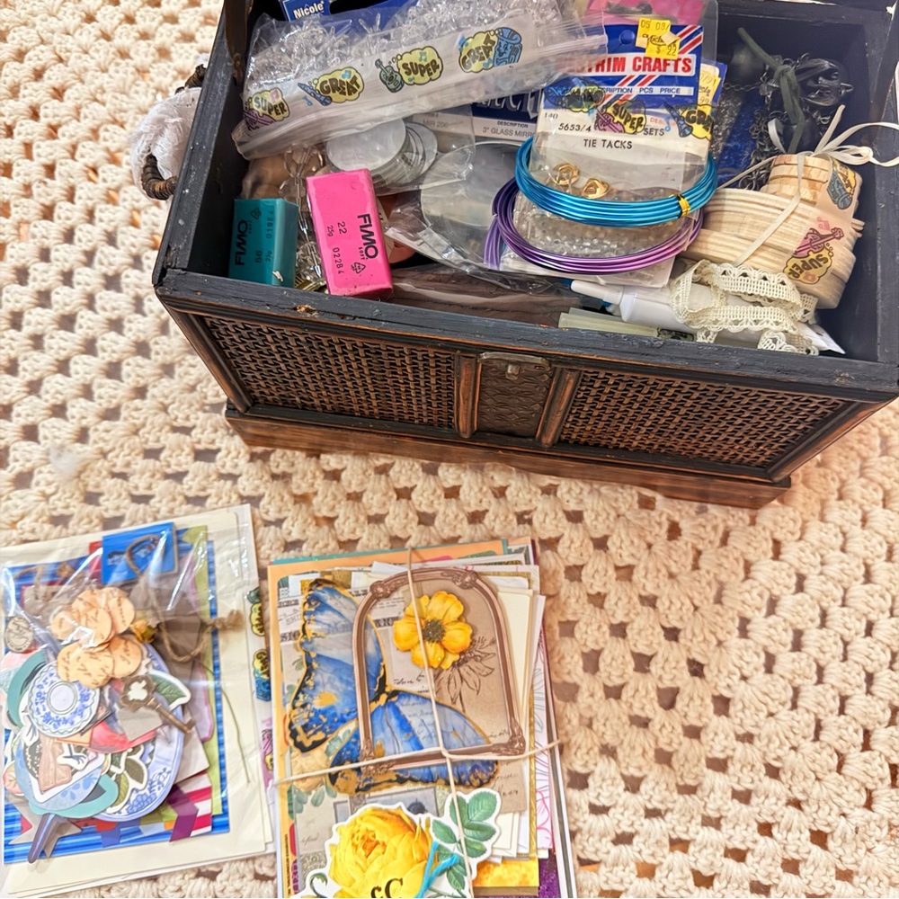 Castles & Curios™️ Hidden Trunk Archive Ephemera Fabric Scraps & Creative Relics